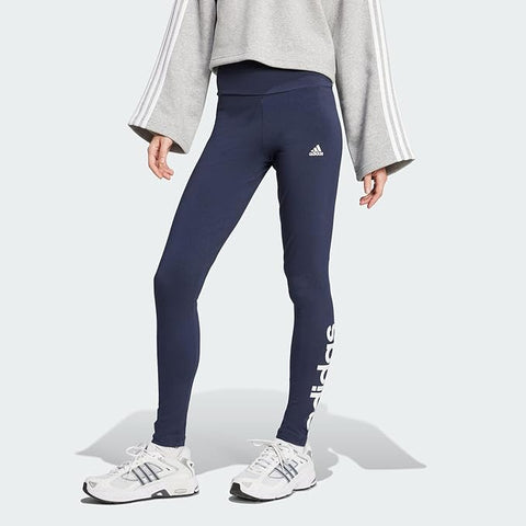Adidas Women's Navy Essentials Plus Size High-Waisted Logo Leggings | Adidas In Lebanon