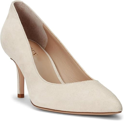 Lauren Ralph Lauren Women's Cream Lanette Suede Pump Heel | Lauren Ralph Lauren In Lebanon