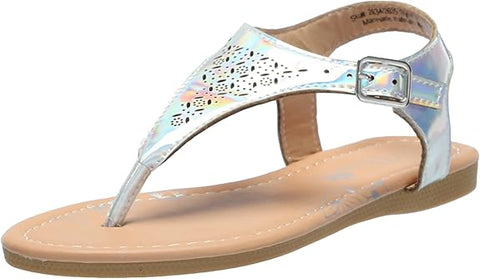 Petalia Girl's Silver Sandal |Petalia In Lebanon