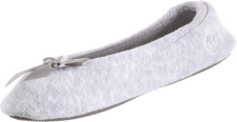 Isotoner Women's Light Grey Classic Terry Ballerina Panduf | Isotoner In Lebanon