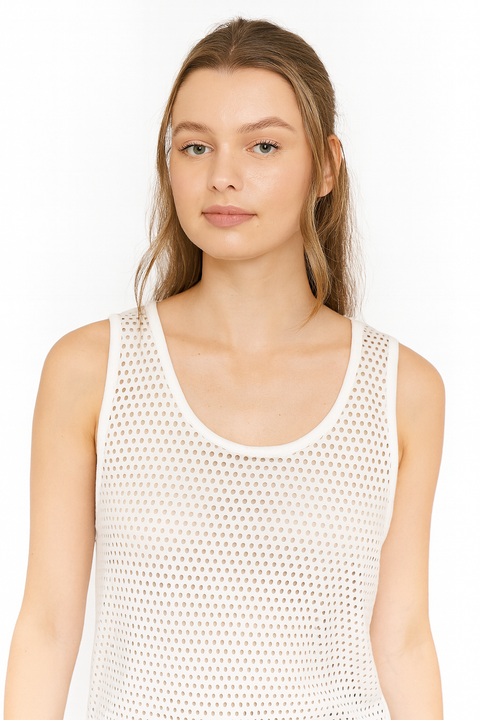 Forever 21 Men's White Mesh Sleeveless Tank Top | Forever 21 In Lebanon