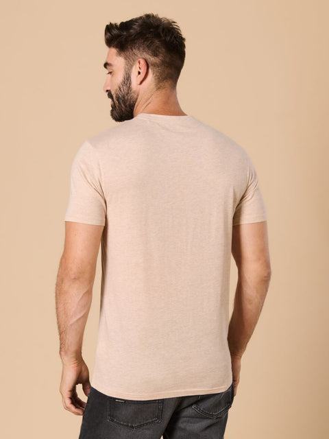 Sinsay Men's Beige Chest Pocket Basic T-Shirt | Sinsay In Lebanon