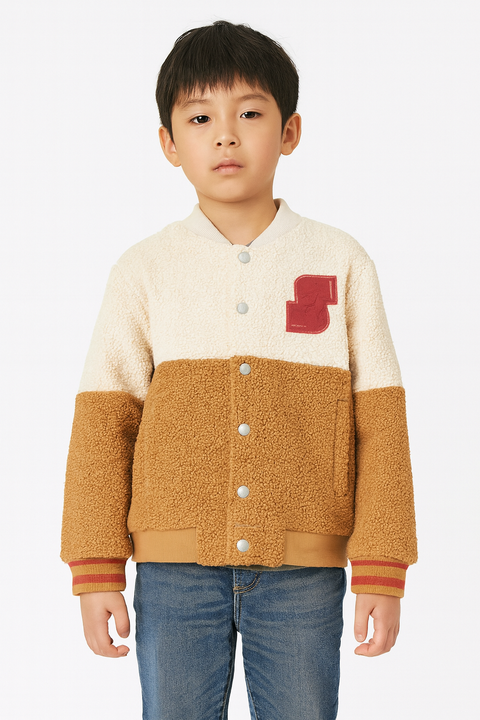 S.Oliver Boy's Beige & Brown Wool Jacket |S.Oliver in Lebanon
