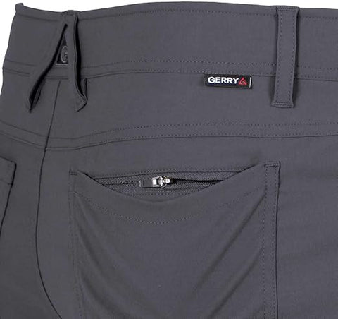 Gerry Men's Dark Grey Venture Commuter Tech 5 Pocket Stretch Fabric Comfort Waistband Pant | Gerry In Lebanon