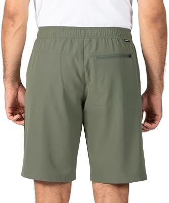 Gerry Men's Khaki Green 4-Way Stretch Elastic Waistband Lightweight Trail Short | Gerry In Lebanon
