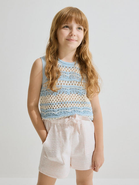 Reserved Girl's Light Pink Belted Short |Reserved In Lebanon