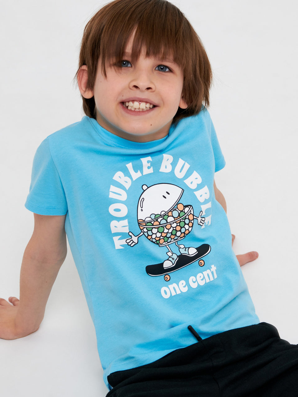 Sinsay Boy's Blue Scented Print Short Sleeve T-Shirt | Sinsay In Lebanon