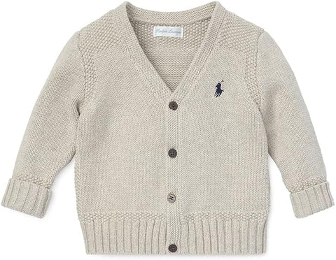 Ralph Lauren Baby Boy's Beige V-Neck Cardigan | Ralph Lauren In Lebanon
