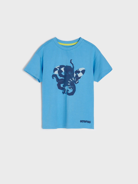 Sinsay Boy's Blue T-Shirt With Print | Sinsay In Lebanon