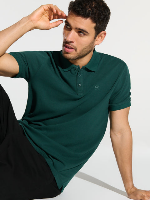 Sinsay Men's Green Polo  T-Shirt   |Sinsay  in Lebanon