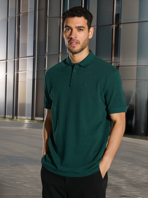 Sinsay Men's Green Polo  T-Shirt   |Sinsay  in Lebanon