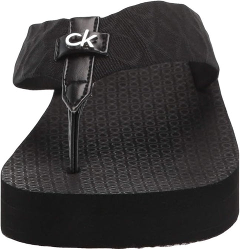 Calvin Klein Women's Black Meena Logo Platform Flip-Flop Slipper | Calvin Klein In Lebanon