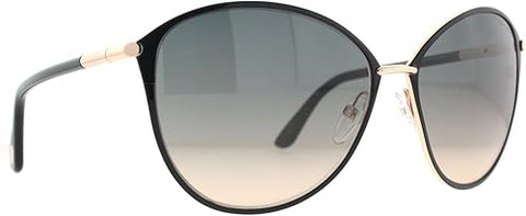 Tom Ford Women's Black Shiny Rose Gold Frame Gradient Smoke Lenses Sunglasses | Tom Ford In Lebanon
