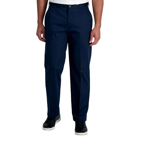Haggar Clothing Men's Navy Blue Trouser ABF4131