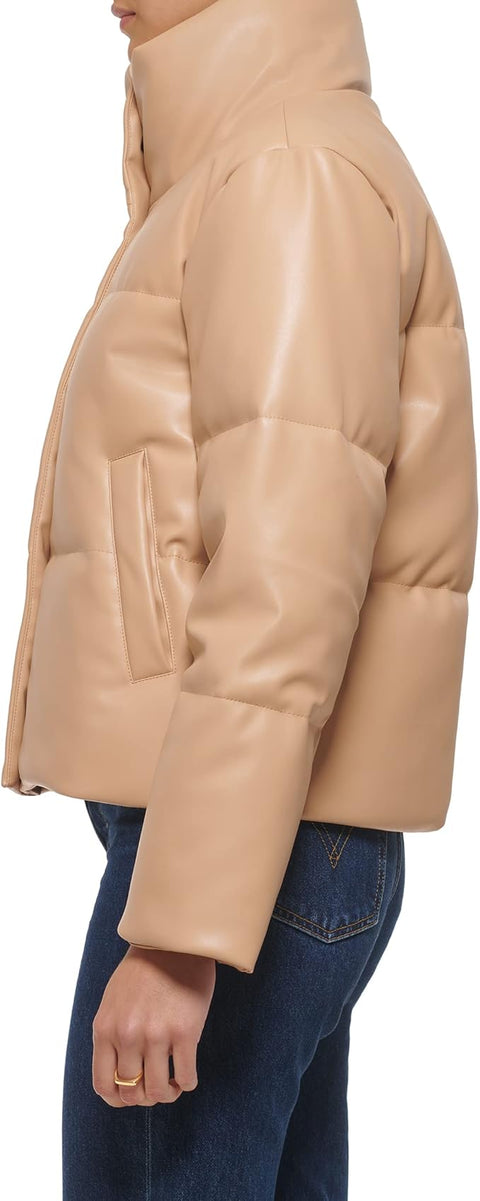 Levi's Women's Vegan Leather Quilted Shorty Puffer | Levi's In Lebanon