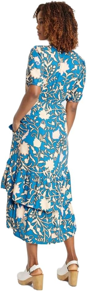 Knox Rose Women's Blue Short Sleeve Wrap Dress | Knox Rose In Lebanon