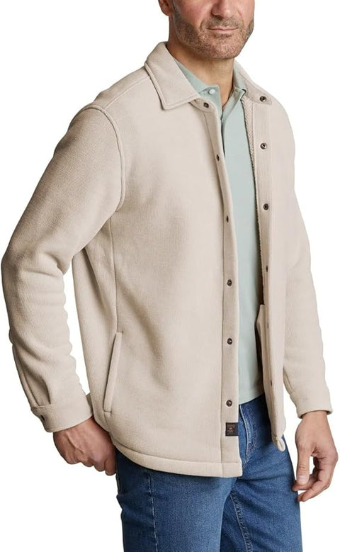 Copper & Oak Men's Tan Stretch Shirt Jacket |Copper & Oak In Lebanon