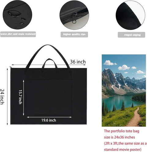Busoha Large Art Portfolio Tote Bag with Nylon Shoulder 24X 36 Inch Light Weight Waterproof Poster Board Storage | Busoha In Lebanon