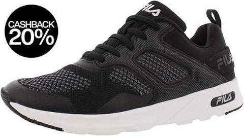 Black and gray sneaker with white sole on a white background