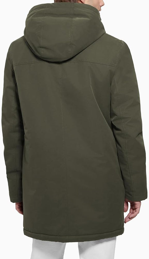 GUESS Men's Olive Green Lawrence Three Quarter Jacket | GUESS In Lebanon