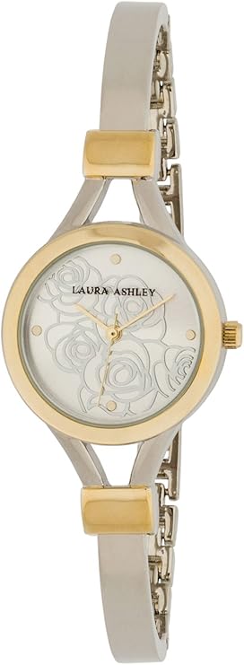 Laura Ashley Women's Two-Tone  Gold Thin Bangle Floral Dial Watch | Laura Ashley In Lebanon