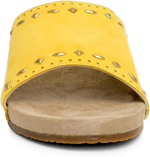 Revitalign Sofia Stud women's Mineral Yellow Slide Sandal Slipper |Revitalign In Lebanon