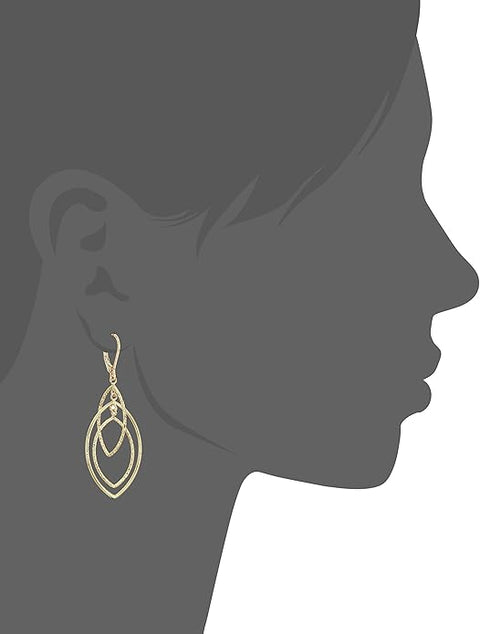 Anne Klein Women's Gold Diamond Textured Orbital Earrings | Anne Klein In Lebanon