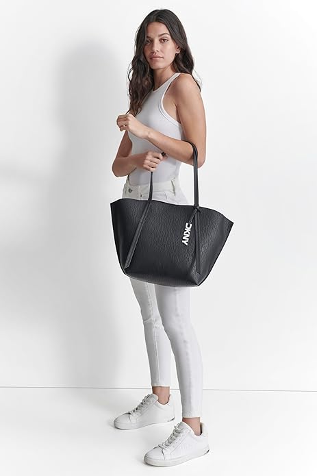 DKNY Women's Black Soft Leather Lyda Tote Bag | DKNY In Lebanon