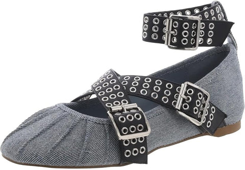 Steve Madden Women's Blue Denim Ragle Slip-On Flats | Steve Madden in Lebanon