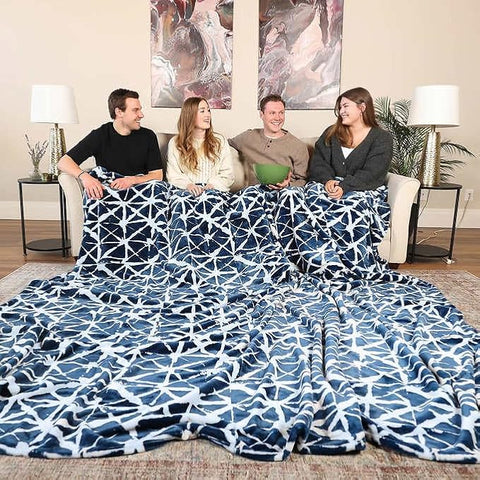 Life Comfort Navy Wide Family Blanket 304 x279 cm | Life Comfort In Lebanon