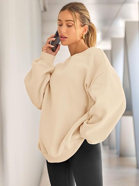 TopShop Women's Beige Sweatshirt ANF1249
