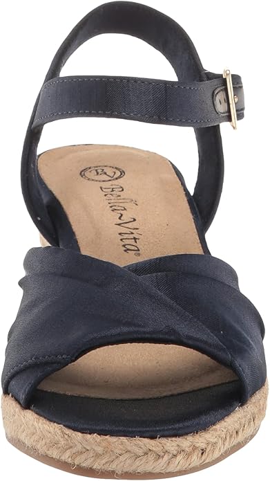 Bella Vita Women's Navy Isabeth Wedge Heeled Sandal | Bella Vita in Lebanon