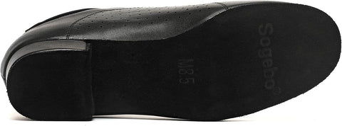 Sogebo Men's Black Ballroom Dance Latin Salsa Breathable Leather Shoe |Sogebo In Lebanon