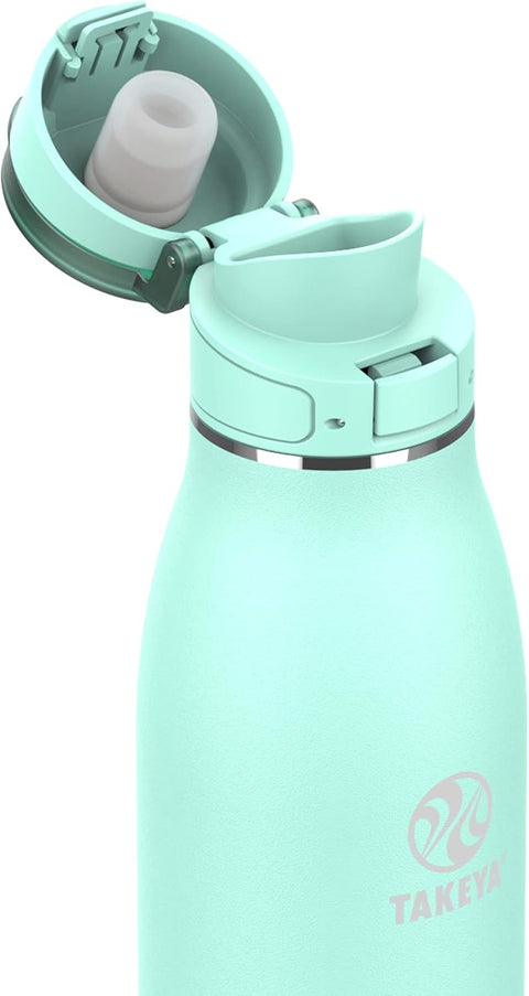 Takeya Traveler Insulated Stainless Steel Bottle Flip Cap Aqua | Takeya In Lebanon