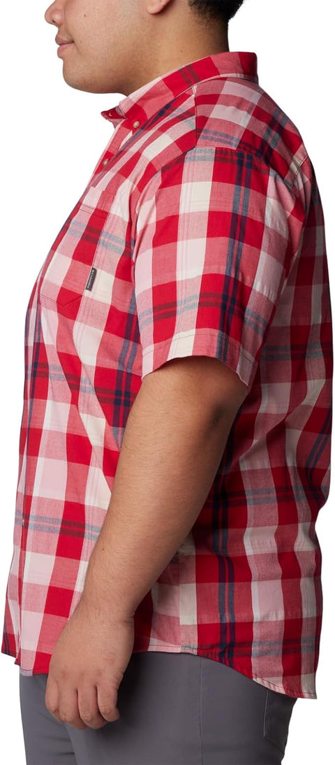 Columbia Men's Red Rapid Rivers II Short Sleeve Shirt|Columbia In Lebanon