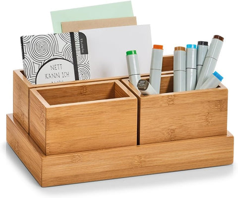 Puriease Organiser Set 4-Piece Bamboo Approx. 28 x 17.7 x 11 cm | Puriease In Lebanon