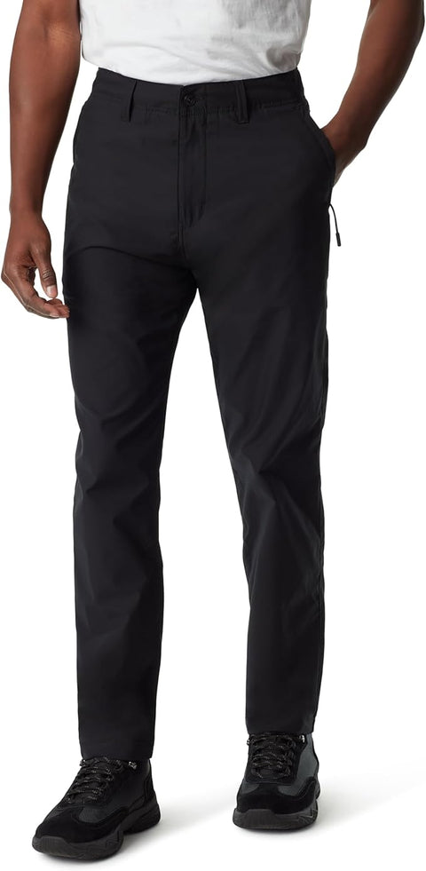 Bass Outdoor Men's Black Traveler Midrise Front Zipper Fly Straight Leg Pant | Bass Outdoor In Lebanon