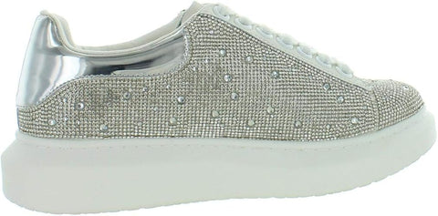 Steve Madden Women's Silver Glimmer-r Sneakers | Steve Madden In Lebanon