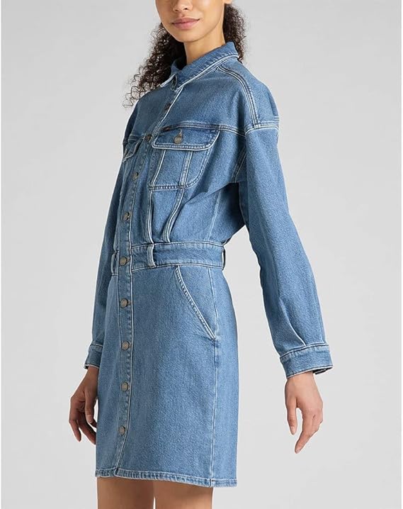 Lee Women's Blue Button Down Denim Dress | Lee In Lebanon