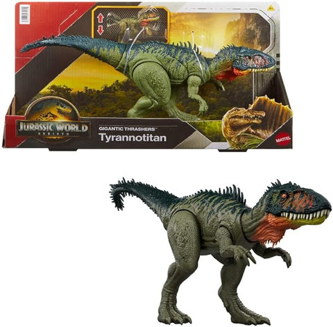 Mattel Jurassic World Rebirth Gigantic Thrashers Tyrannotitian Dinosaur Figure Toy | Mattel In Lebanon