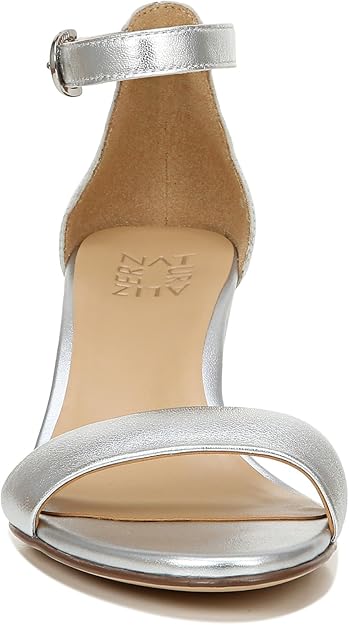 Naturalizer Women's Silver Vera Ankle Strap Dress Sandals | Naturalizer In Lebanon