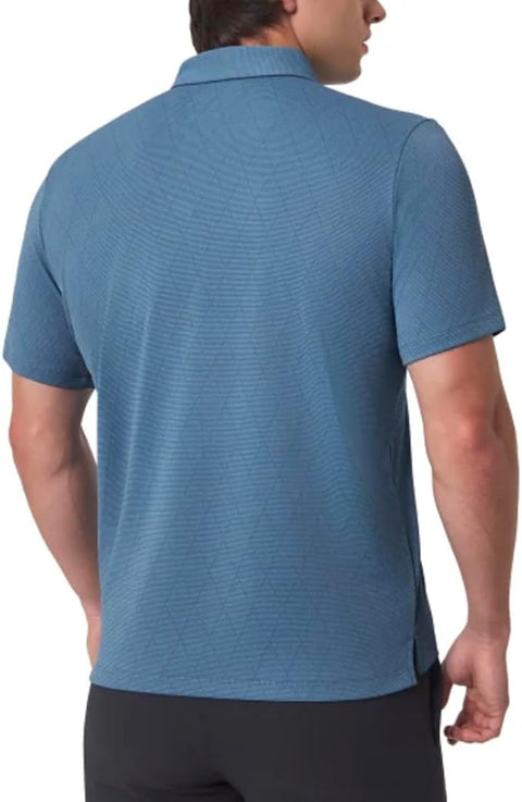 Modern Ambition Men’s Blue Moisture Wicking Short Sleeve Polo Neck T-Shirt | Modern Ambition In Lebanon