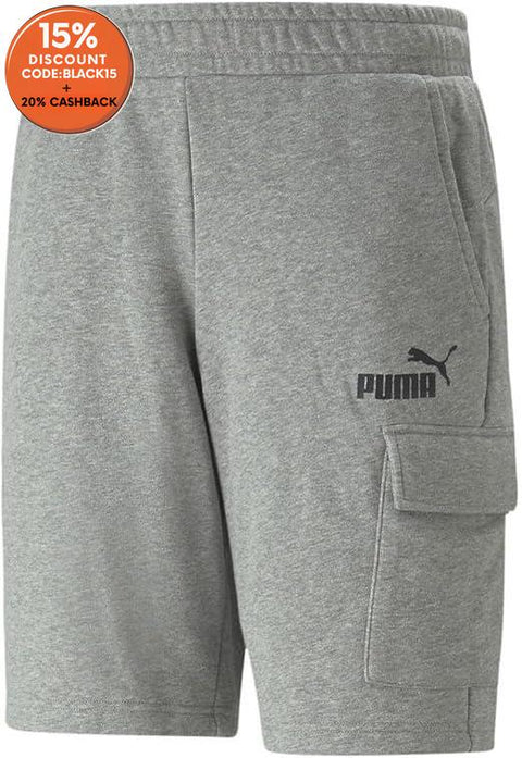 Puma Men's Grey Solid Outdoor Essential Regular fit Cargo Short | Puma In Lebanon