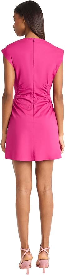 Donna Morgan Women's Fuchsia Stretch Poplin A-line Mini Dress | Donna Morgan In Lebanon