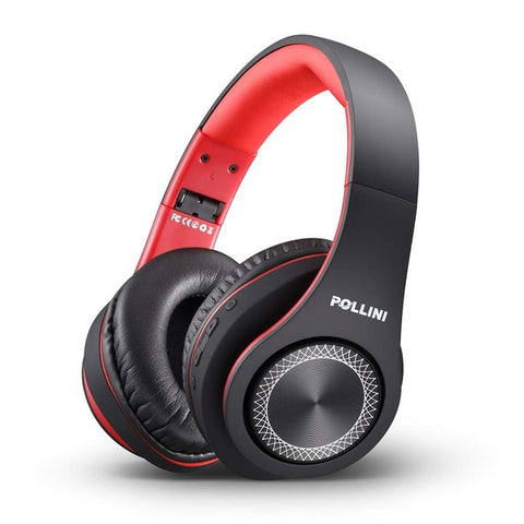 POLLINI  Bluetooth Headphones Wireless, 40H Playtime Foldable Over Ear Headphones with Microphone AM226