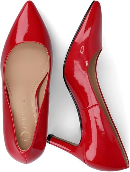 Journee Collection Women's Red Scylee Stiletto Slip On Pointed Heels | Journee Collection In Lebanon
