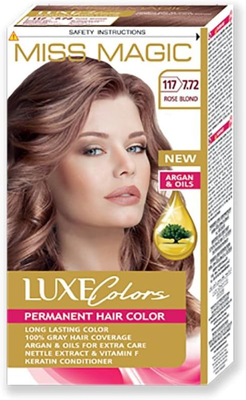 Miss Magic Luxe Colors Permanent Hair Colour Rose Blond 7.72