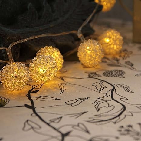 Butlers Golden Metal Ball Bright Lights 10xLed  | Butlers In Lebanon