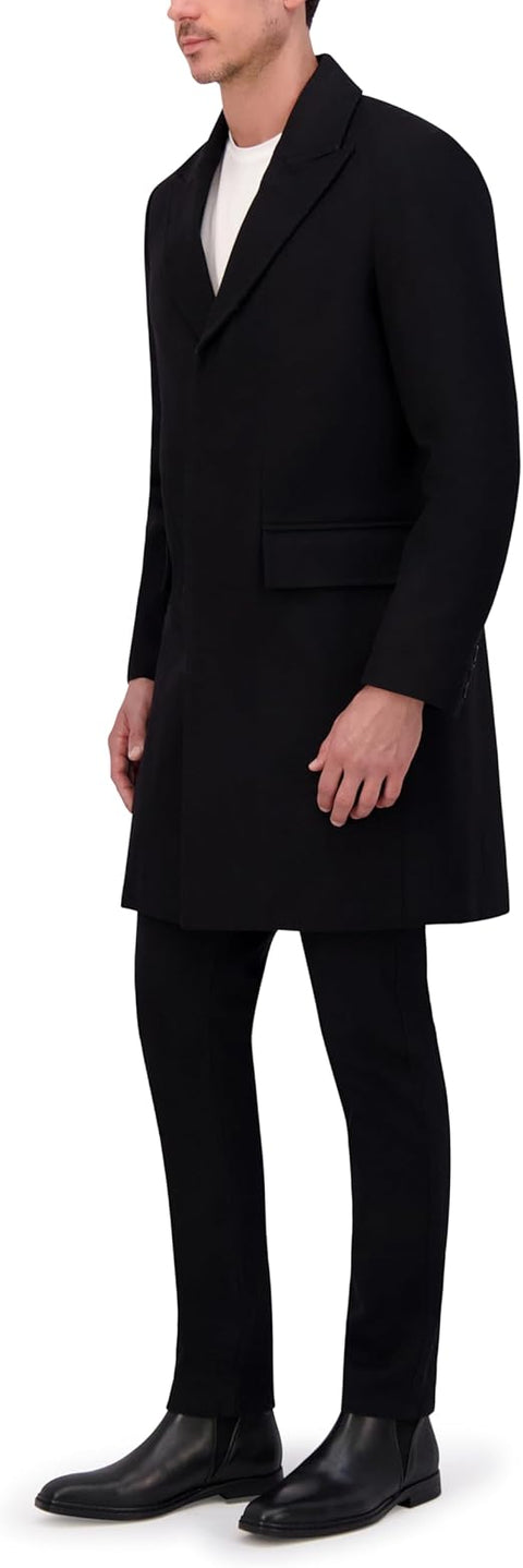 Kenneth Cole Men's Black Peak Lapel Wool Coat | Kenneth Cole In Lebanon