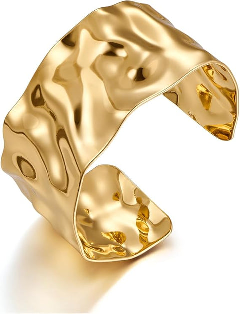 Lilie &White Women's Gold Bangles Chunky Adjustable Bracelets | Lilie &White In Lebanon